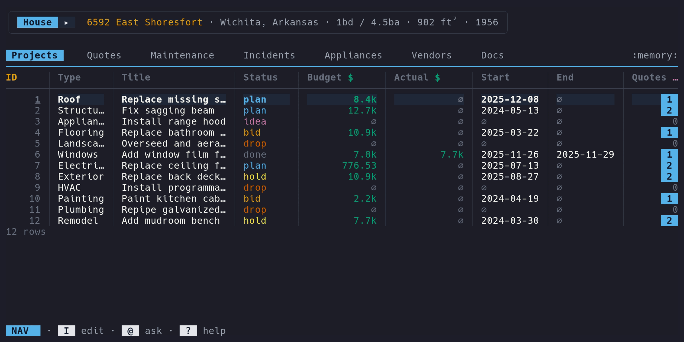 Filtering demo showing pin, preview, activate, and clear